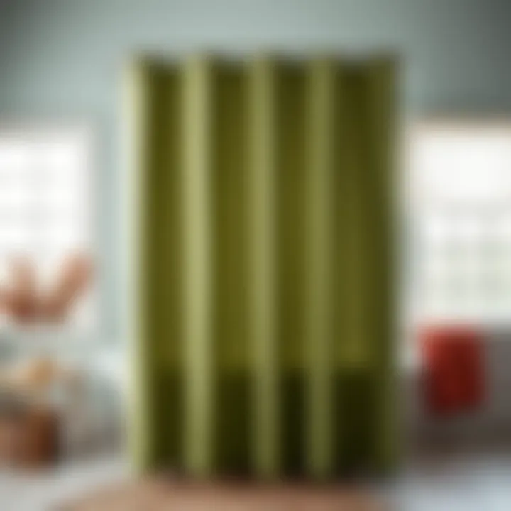 Eco-friendly shower curtain materials displayed