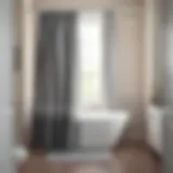 Elegant shower curtain set showcasing modern design