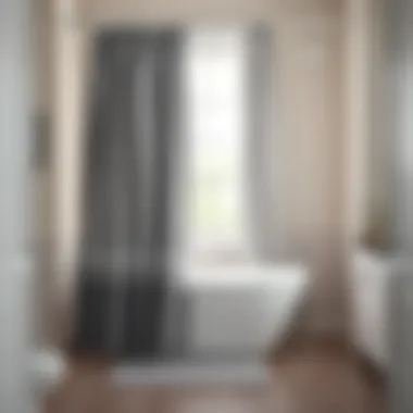 Elegant shower curtain set showcasing modern design