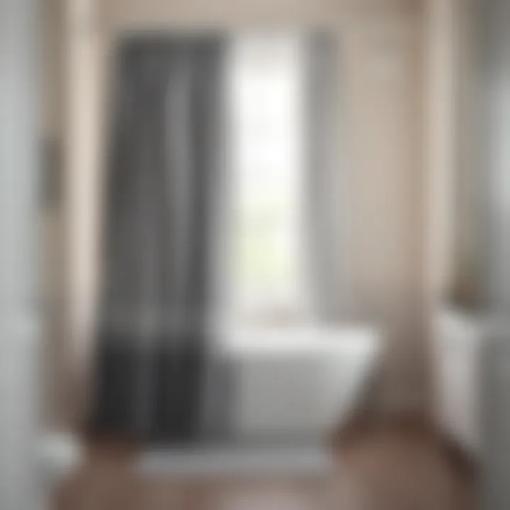 Elegant shower curtain set showcasing modern design