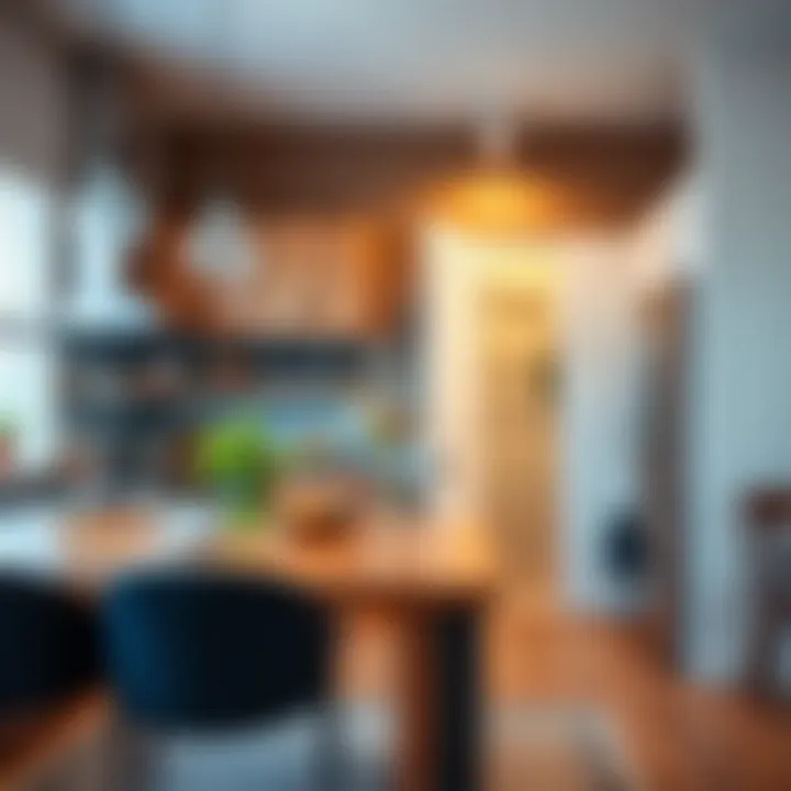 Stylish interior showcasing practical use of bypass doors in a kitchen