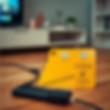 Illustration of a step-by-step installation guide for a cable hider on the floor