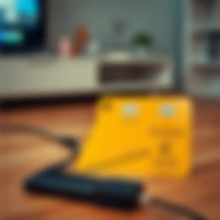 Illustration of a step-by-step installation guide for a cable hider on the floor