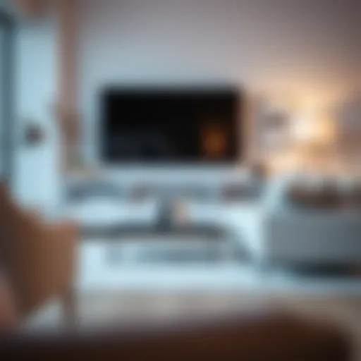 Sleek design of a modern cable hider integrated into a stylish living room setting