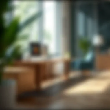 Elegant floor cable management solution enhancing the aesthetics of a modern office