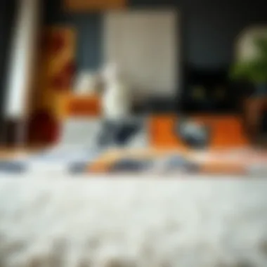 A collection of various cat print rug designs displayed together