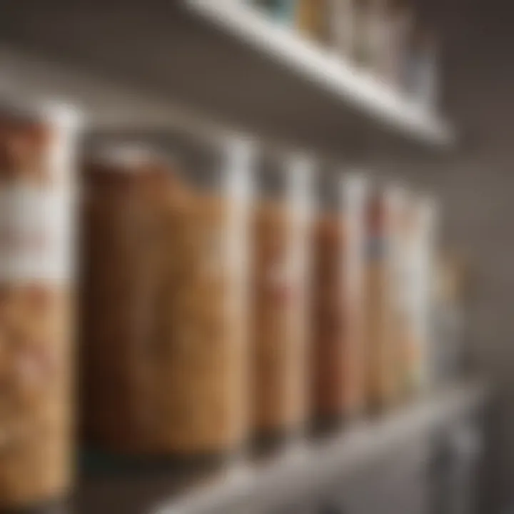 Close-up of the design features of high-quality cereal containers