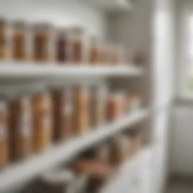 Elegant cereal storage containers displayed in a modern kitchen setting