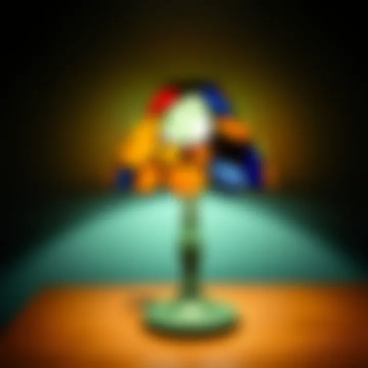 Colorful and artistic table fixture adding personality