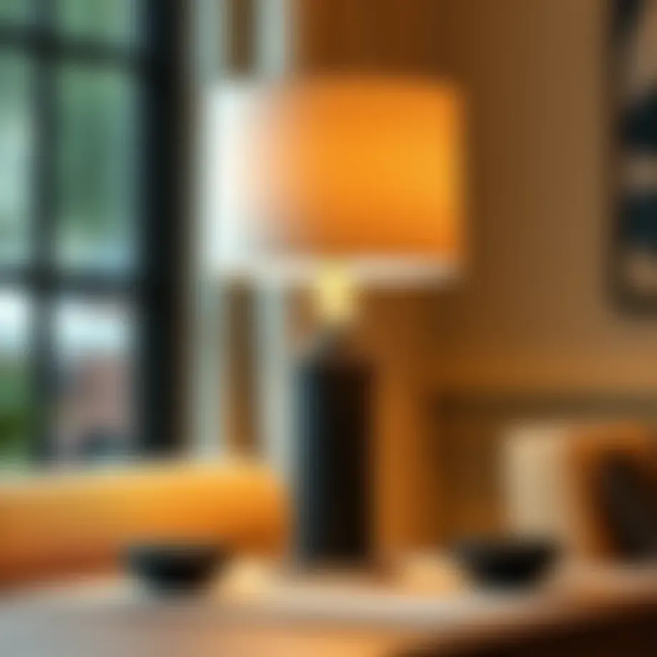 Elegant table lamp showcasing modern design