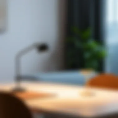 Minimalist table lighting setup for contemporary interiors