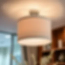 Elegant ceiling light shade cover enhancing modern decor