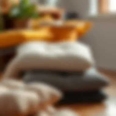 Variety of materials used for 16x16 chair cushions