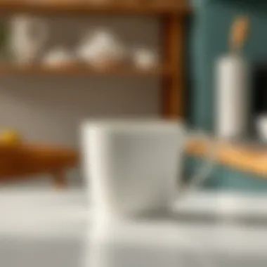 Durability and Finish of Corelle Mug Close-up of Corelle mug illustrating its durability and finish