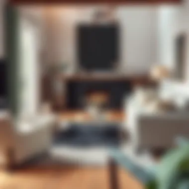Cozy living room showcasing diverse throw rug styles