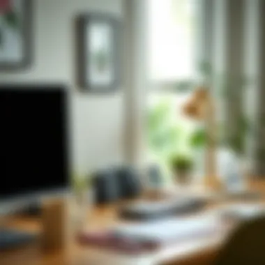 Personalized workspace with decorative items