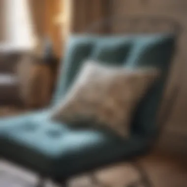 Vintage wrought iron furniture styled with chic cushions