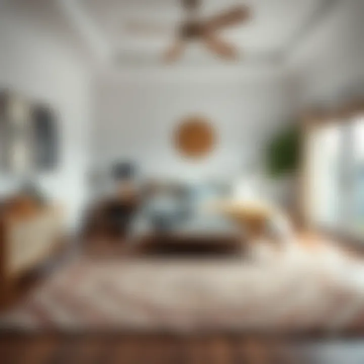 Cozy bedroom showcasing an ideal rug size