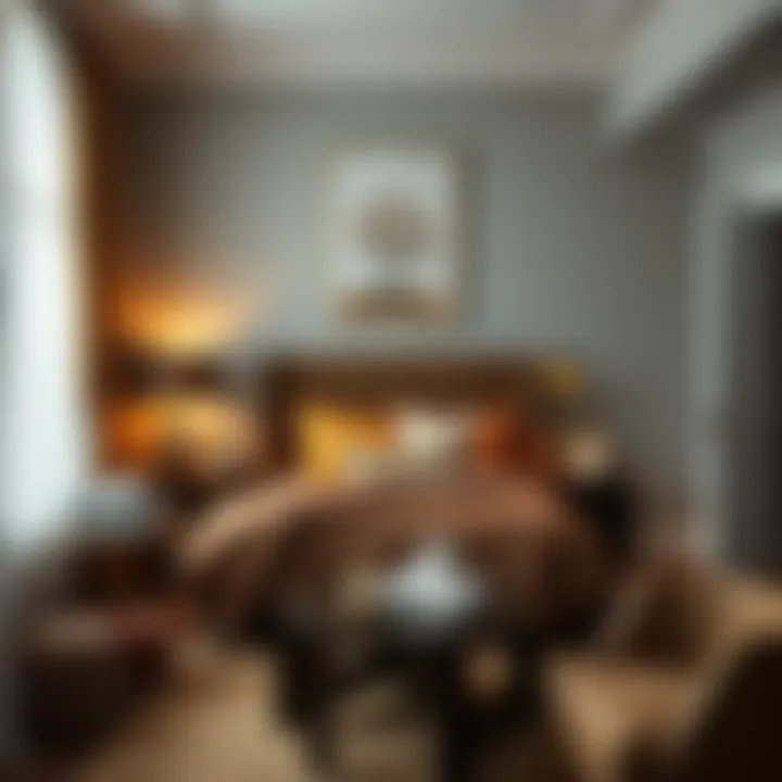 Cozy bedroom furniture arrangement