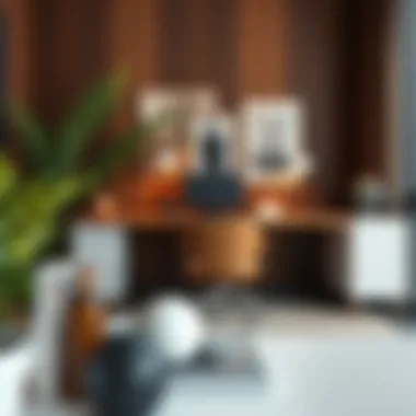 Elegant home office desk setup