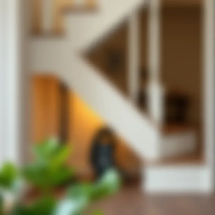 Creative under-stair vacuum storage solution