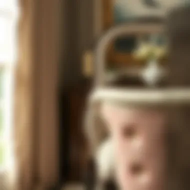 Elegant upholstered dining chair with intricate detailing