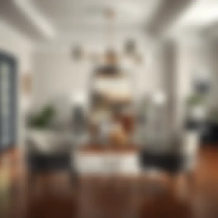 Stylish dining room showcasing a blend of modern and classic decor