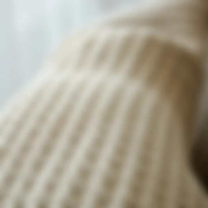 Close-up of Euro sham insert texture and pattern