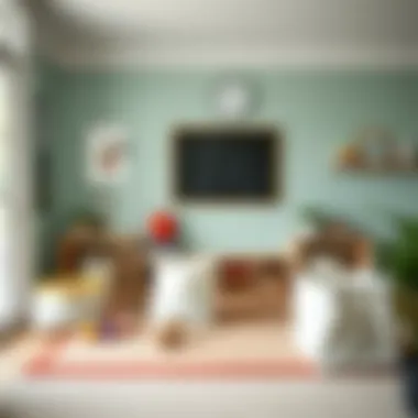 Creative use of 12x12 canvas storage bins in a children's playroom