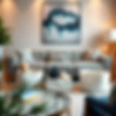 Stylish arrangement of 12x12 canvas storage bins in a modern living room setup