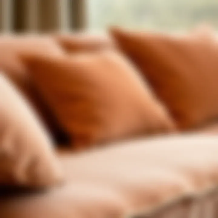 Close-up of luxurious fabric textures for couch covers