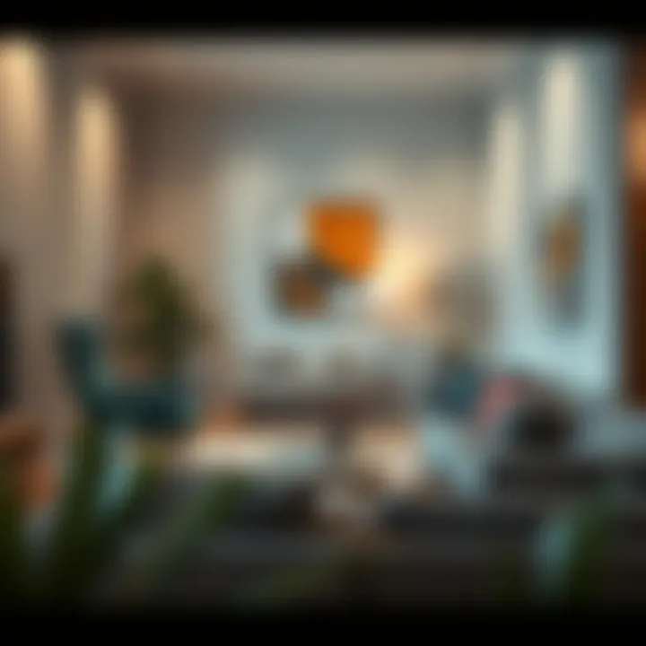 Trendy design elements in a compact living space