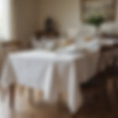 White table linens creating an inviting dining atmosphere