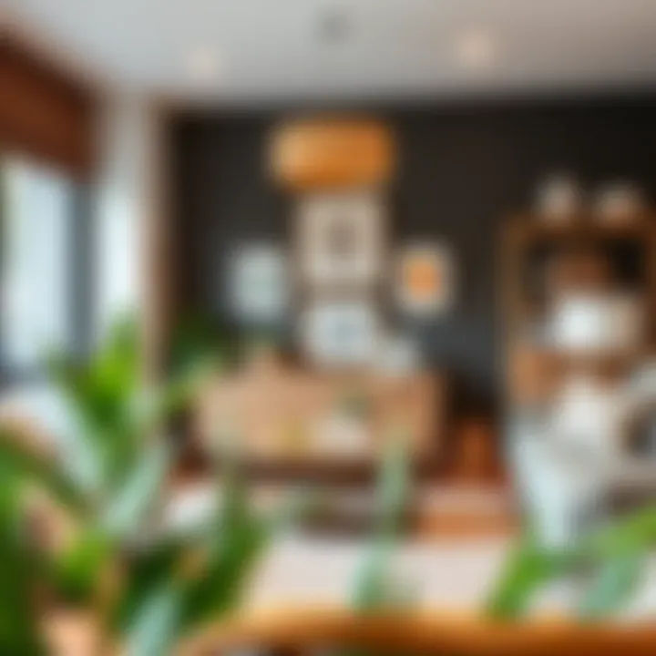 Artistic Arrangement in a Cozy Living Area Artistic arrangement of small collage frames in a cozy living area