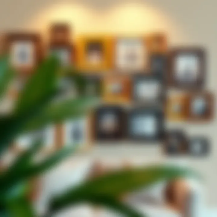 Diverse Styles of Small Collage Frames Diverse styles of small collage frames arranged on a wall