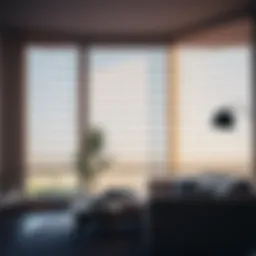 Modern blinds allowing natural light while maintaining privacy