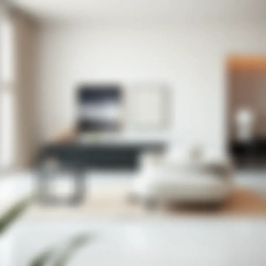 Elegant modern chaise lounge in a minimalist living room setting