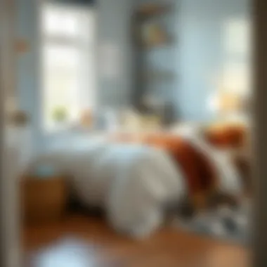 A stylishly decorated child's bedroom featuring a twin comforter that complements the overall design.