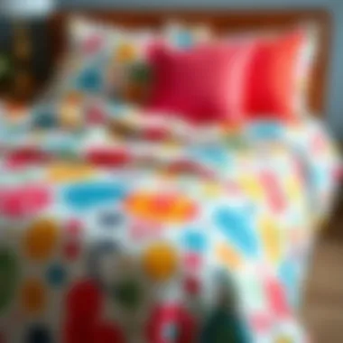 A beautifully designed children's twin comforter with vibrant colors and playful patterns.