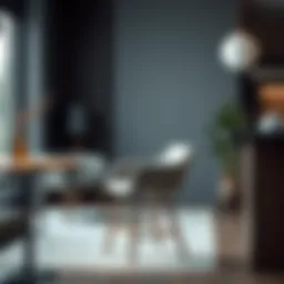 Elegant cloth bar chair in a contemporary setting