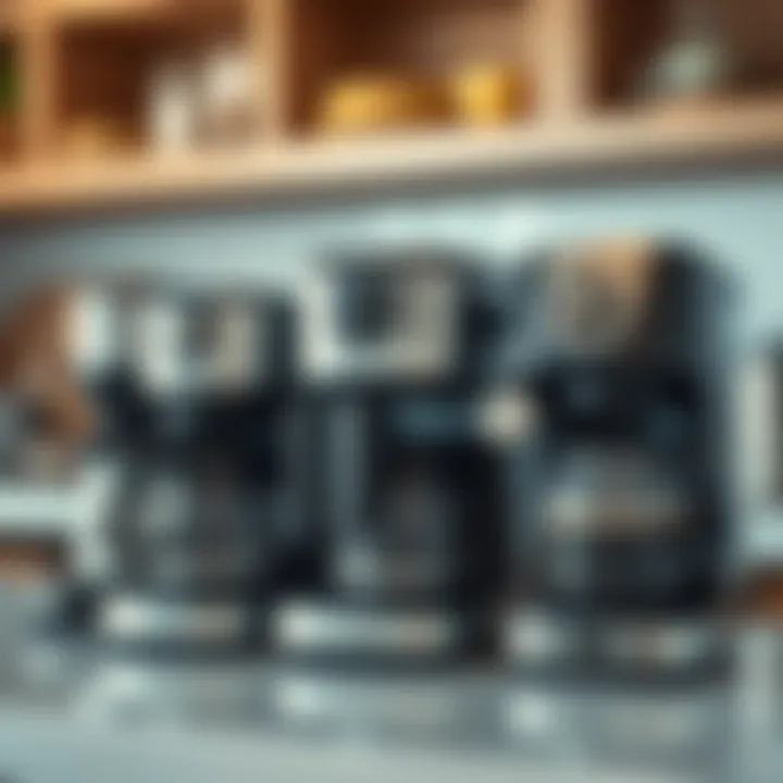 Comparison chart of various coffee maker models
