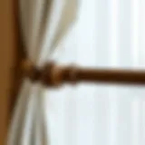 Elegant wooden curtain rod end fitting