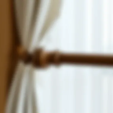 Elegant wooden curtain rod end fitting