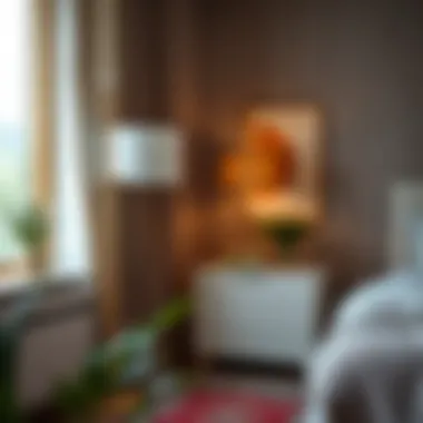 Stylish installation of curtain rods with wood ends