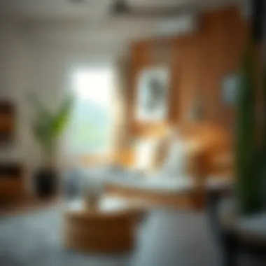 Versatile wooden futon couch bed adapted for a cozy guest room