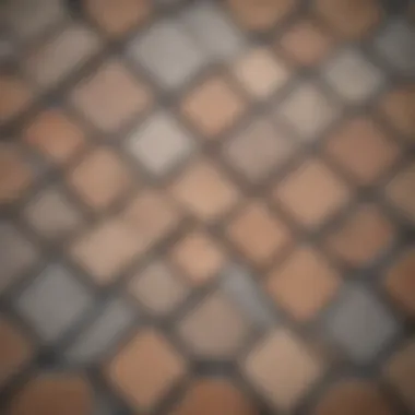 Close-up of unique design patterns in floating pavers