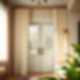 Elegant French door curtains enhancing living space aesthetics
