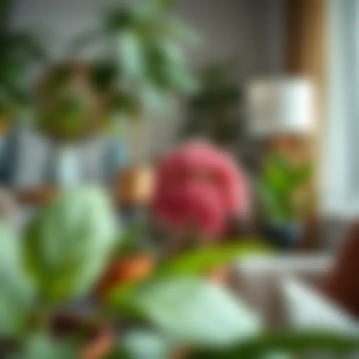 Vibrant indoor plants enhancing home aesthetics