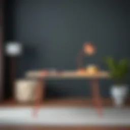 A modern hairpin desk showcasing minimalist design