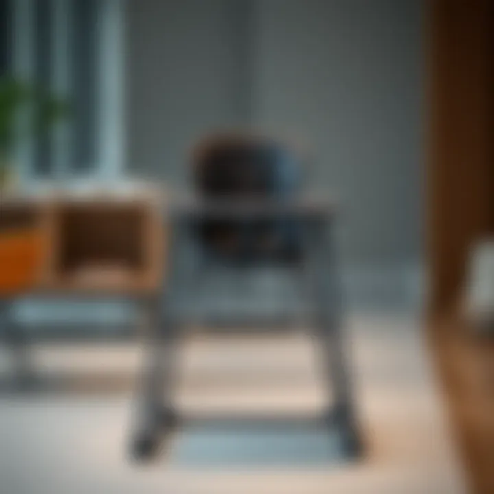 Elegant lightweight high chair with modern design